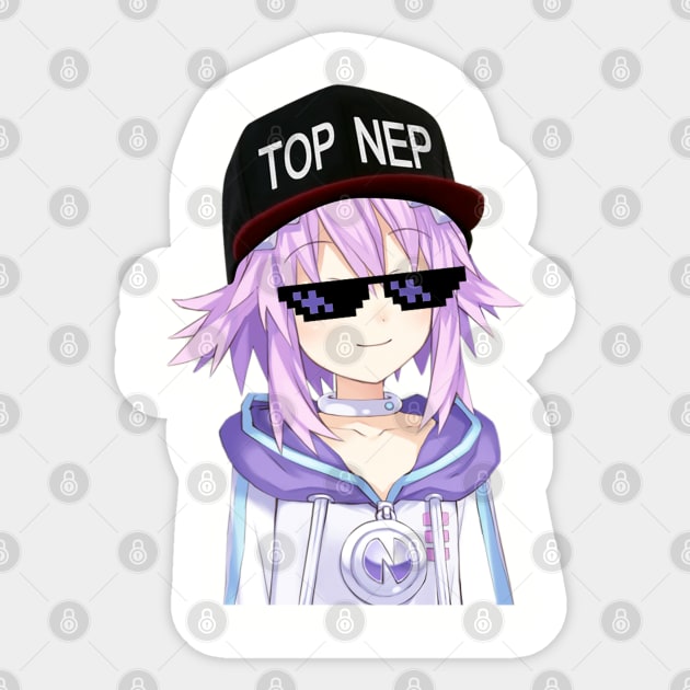 Hyperdimension Neptunia Top Nep Sticker by Otakuteland